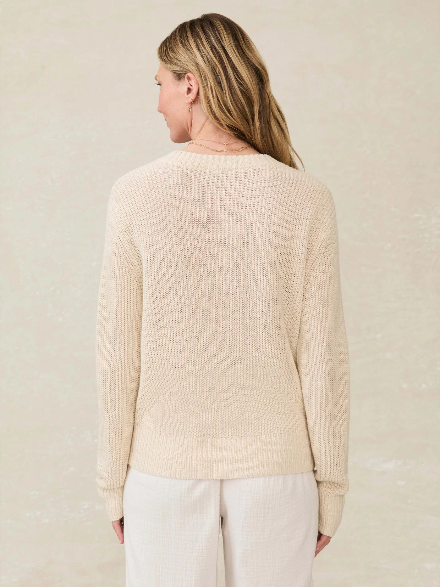 VENNER-Linen Cardigan - Summer Sand